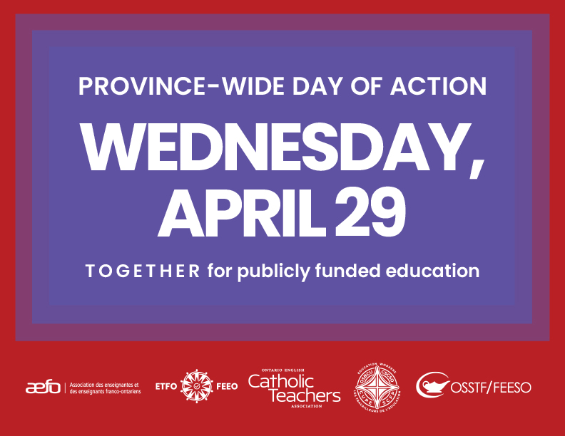 Province-Wide Day of Action Wednesday, April 29, 2007